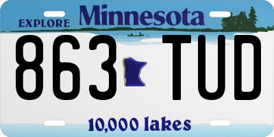 MN license plate 863TUD