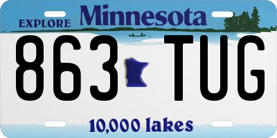 MN license plate 863TUG