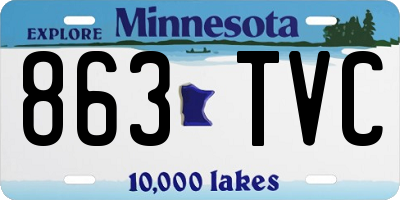 MN license plate 863TVC