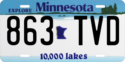 MN license plate 863TVD