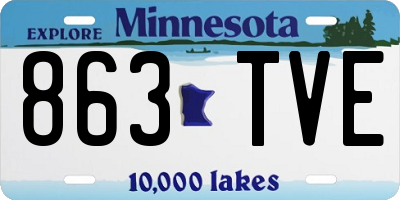 MN license plate 863TVE