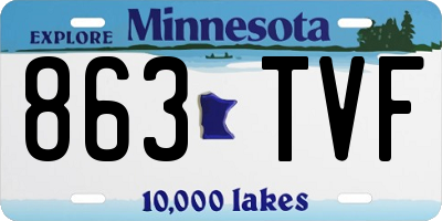 MN license plate 863TVF