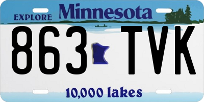 MN license plate 863TVK