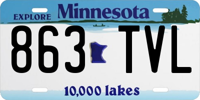 MN license plate 863TVL
