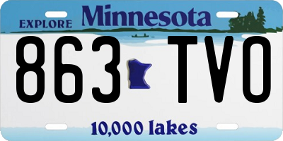 MN license plate 863TVO