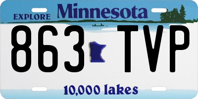 MN license plate 863TVP
