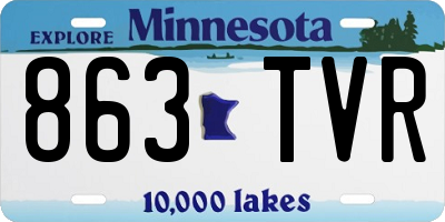 MN license plate 863TVR
