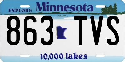 MN license plate 863TVS
