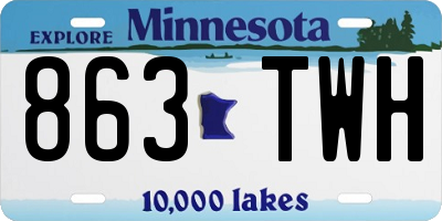 MN license plate 863TWH