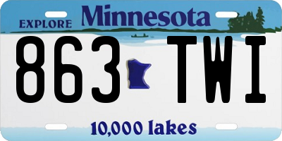 MN license plate 863TWI
