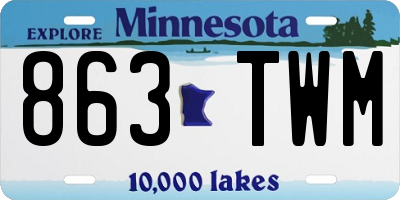 MN license plate 863TWM