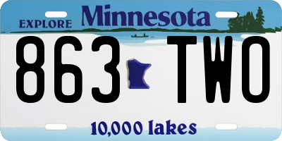 MN license plate 863TWO