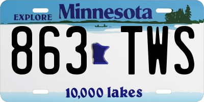 MN license plate 863TWS