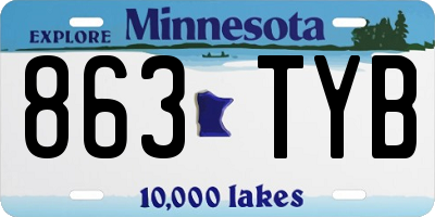 MN license plate 863TYB