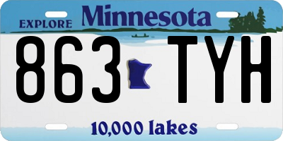 MN license plate 863TYH
