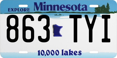 MN license plate 863TYI