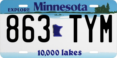 MN license plate 863TYM