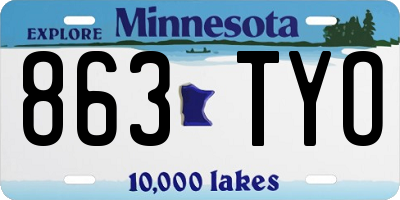 MN license plate 863TYO