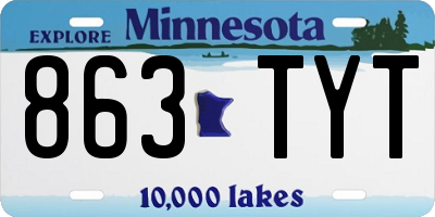 MN license plate 863TYT