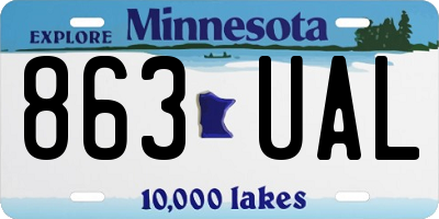 MN license plate 863UAL