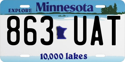 MN license plate 863UAT