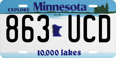 MN license plate 863UCD