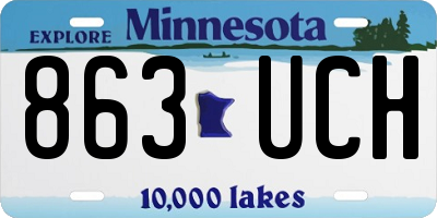 MN license plate 863UCH