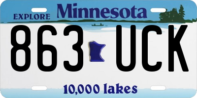 MN license plate 863UCK