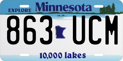 MN license plate 863UCM