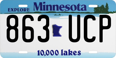 MN license plate 863UCP