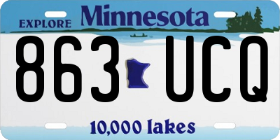 MN license plate 863UCQ
