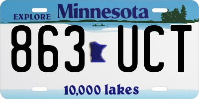 MN license plate 863UCT