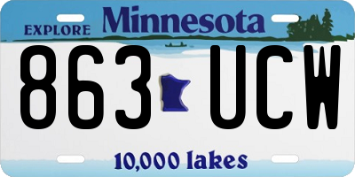 MN license plate 863UCW