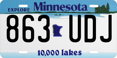 MN license plate 863UDJ