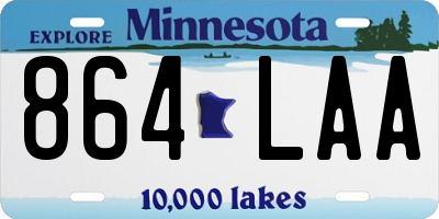 MN license plate 864LAA