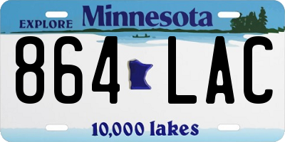 MN license plate 864LAC