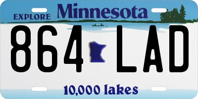 MN license plate 864LAD