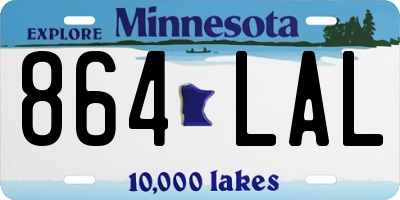 MN license plate 864LAL