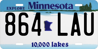 MN license plate 864LAU