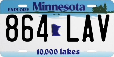 MN license plate 864LAV