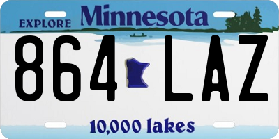 MN license plate 864LAZ