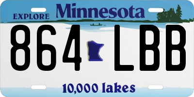 MN license plate 864LBB