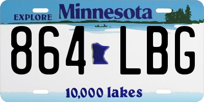 MN license plate 864LBG