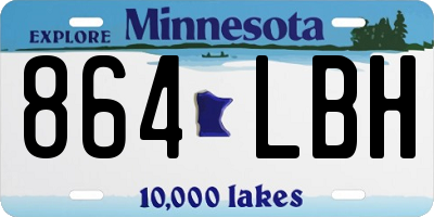 MN license plate 864LBH