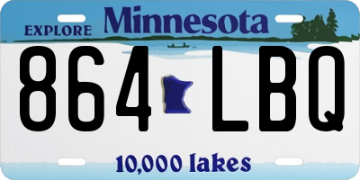 MN license plate 864LBQ