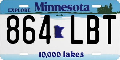 MN license plate 864LBT
