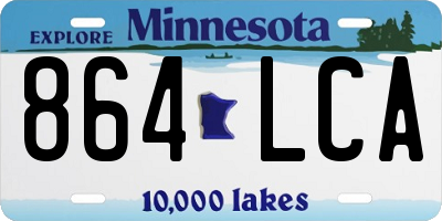 MN license plate 864LCA