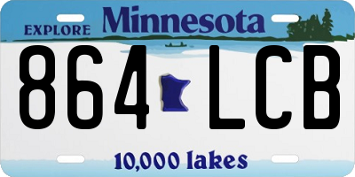 MN license plate 864LCB