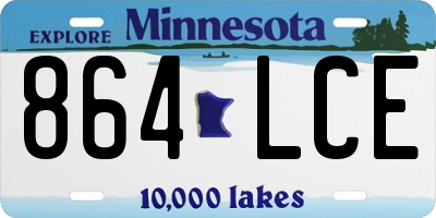 MN license plate 864LCE