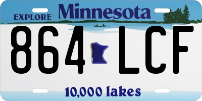 MN license plate 864LCF
